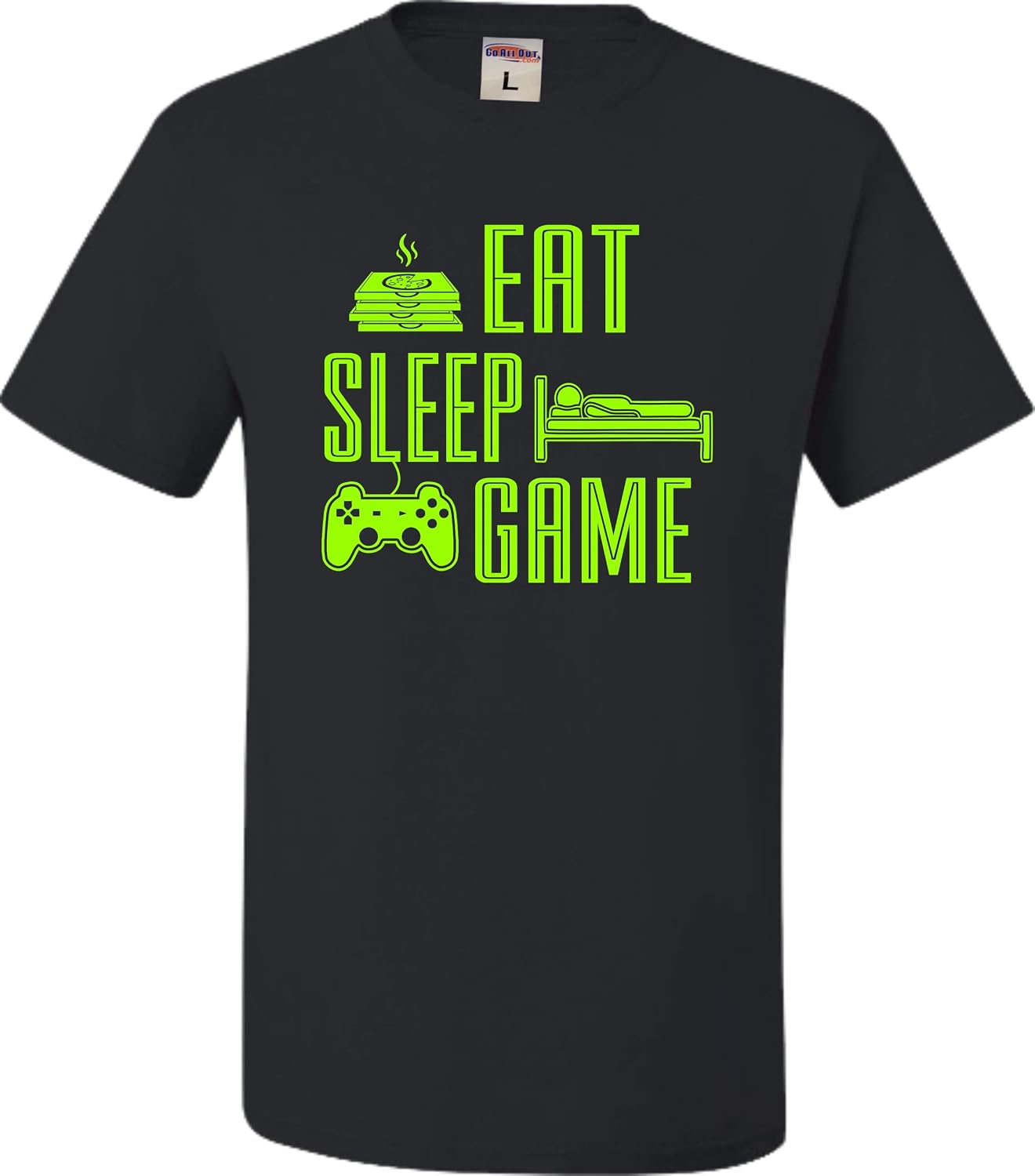 Go All Out Adult Cool Eat Sleep Game Funny Gaming Gamers T-Shirt
