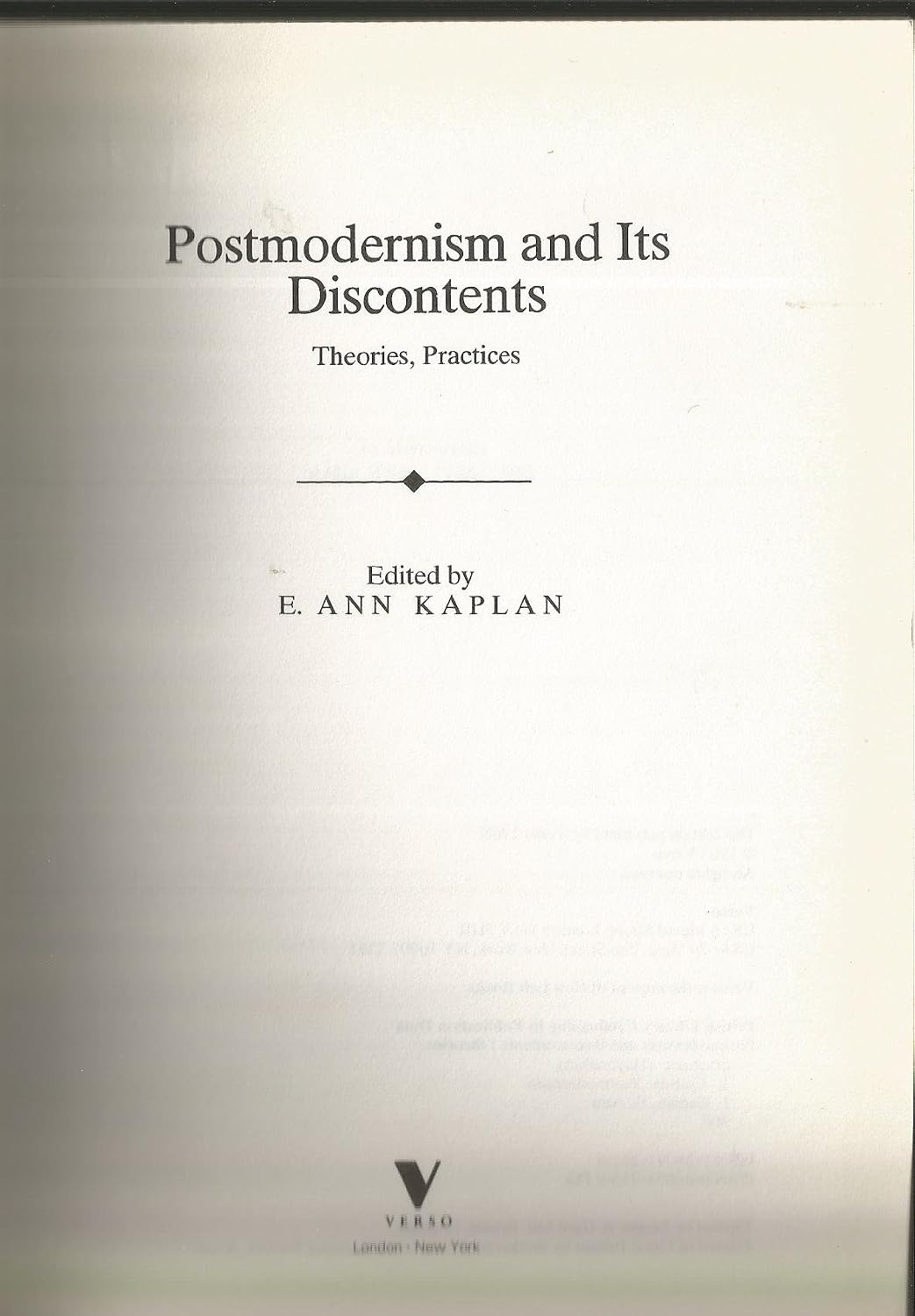 Postmodernism and its discontents: Theories, practices (The Haymarket series)