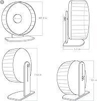 Vista 5 de Niteangel Ruedas de Ejercicio Súper Silenciosas para Hámster: - Ruedas Giratorias Silenciosas para Hámster con Soporte Ajustable para Hámsters