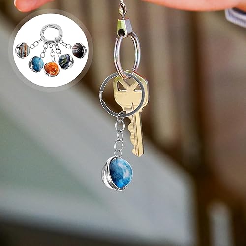 Miniatura 5 de 5pc Sistema Solar Llaveros Espacio Exterior Favores Globo Planetas Llavero para