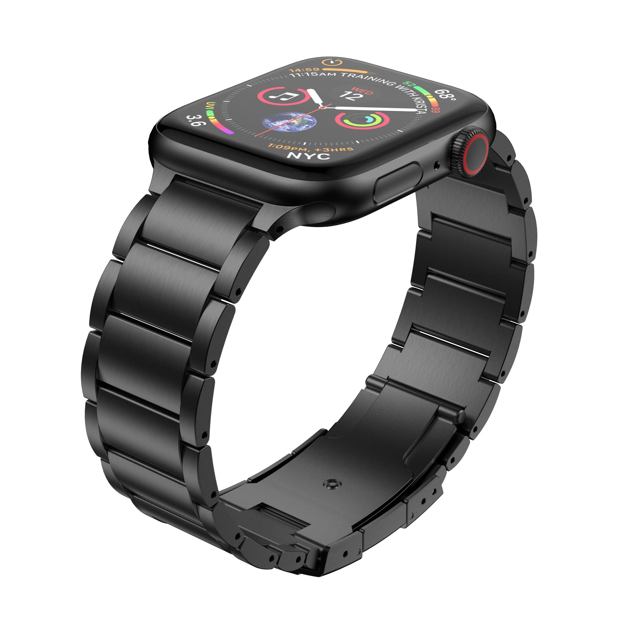 Pasek do smartwatcha Strap-it kompatybilny z Apple Watch Series 1/2/3/4/5/6/7/8/9/10/11/SE/SE2/SE3/Ultra/Ultra 2/Ultra 3 – opaska do iWatch – pasek zamienny do Apple Watch