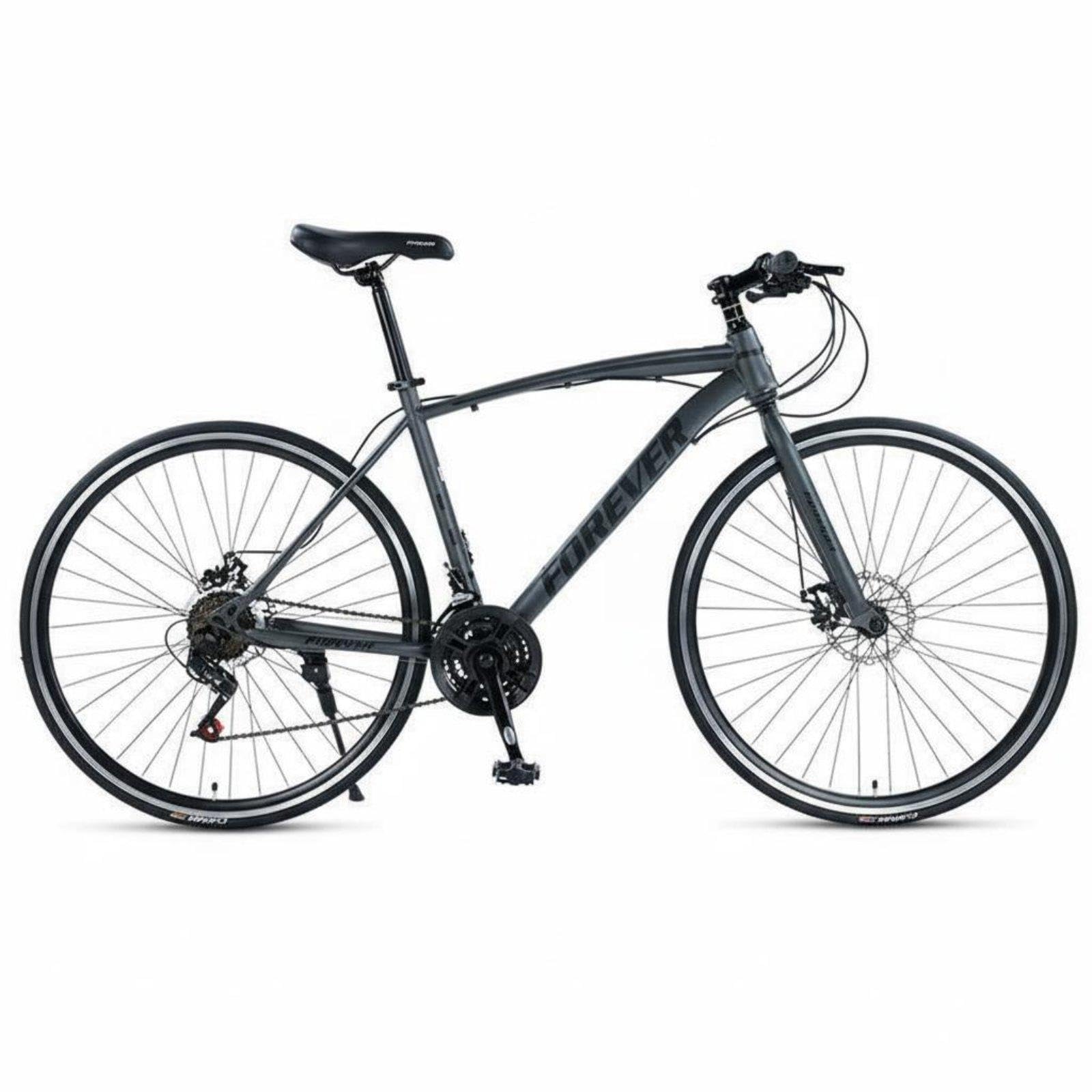 28-Inch Road Bike Professional Derailleur System Disc Brake Bike Aerodynamic Frame Multi-Speed Cycle for Students, Commuters, City Commuting Gray 30-Spoke 24-Speed-image-18