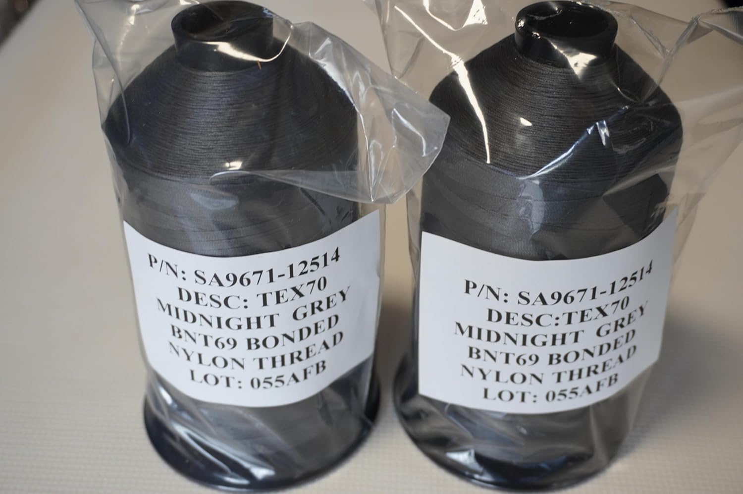 Nylon Thread SA9671-12514 BNT 69 Midnight Grey 1 LB TP II CL A Nylon with Flammability Test for Aircraft Use