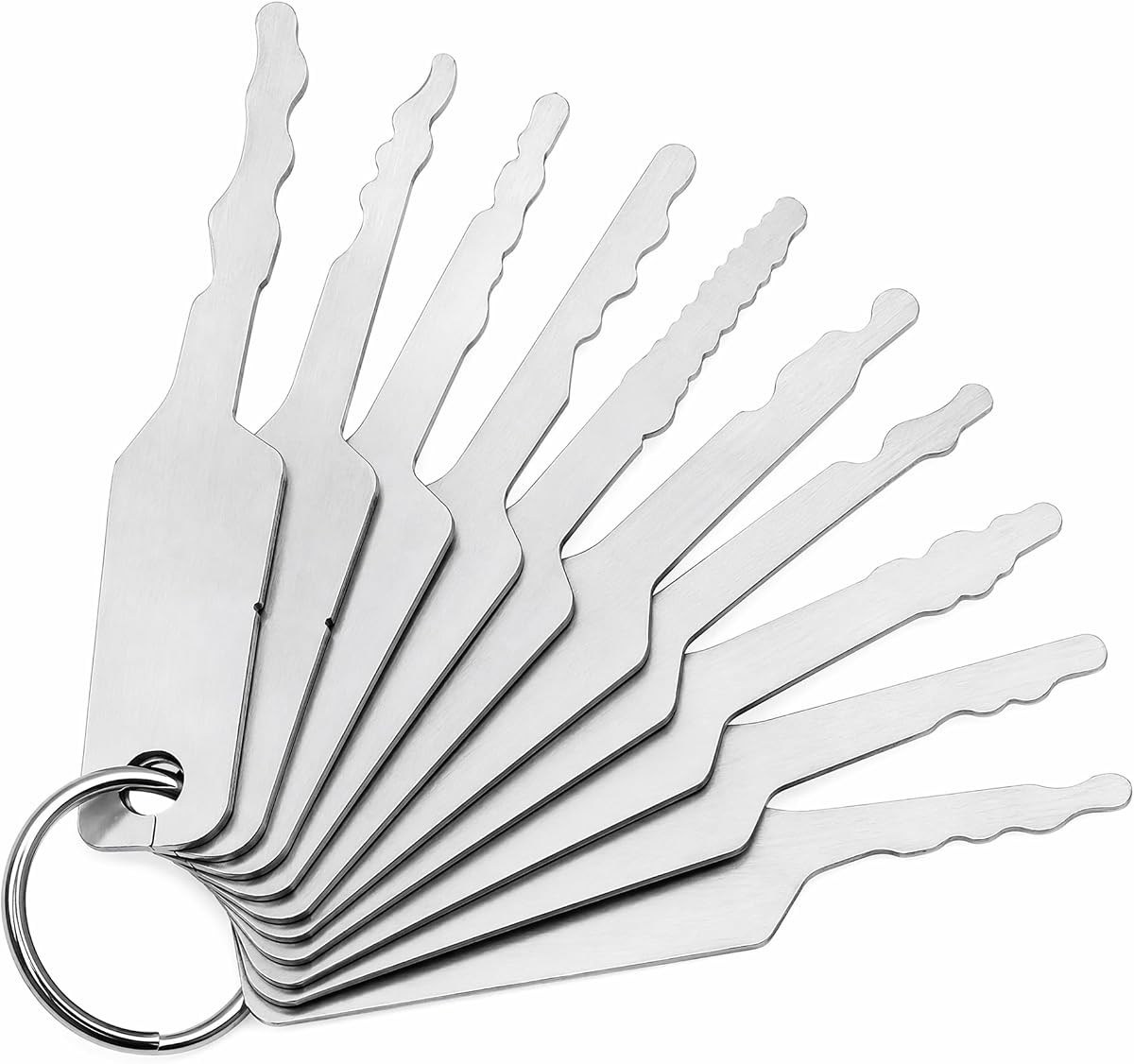 Emergency Lock Pick Set, Universal Skeleton Keys with Polished Finish for Cars, Doors, and Motorcycles