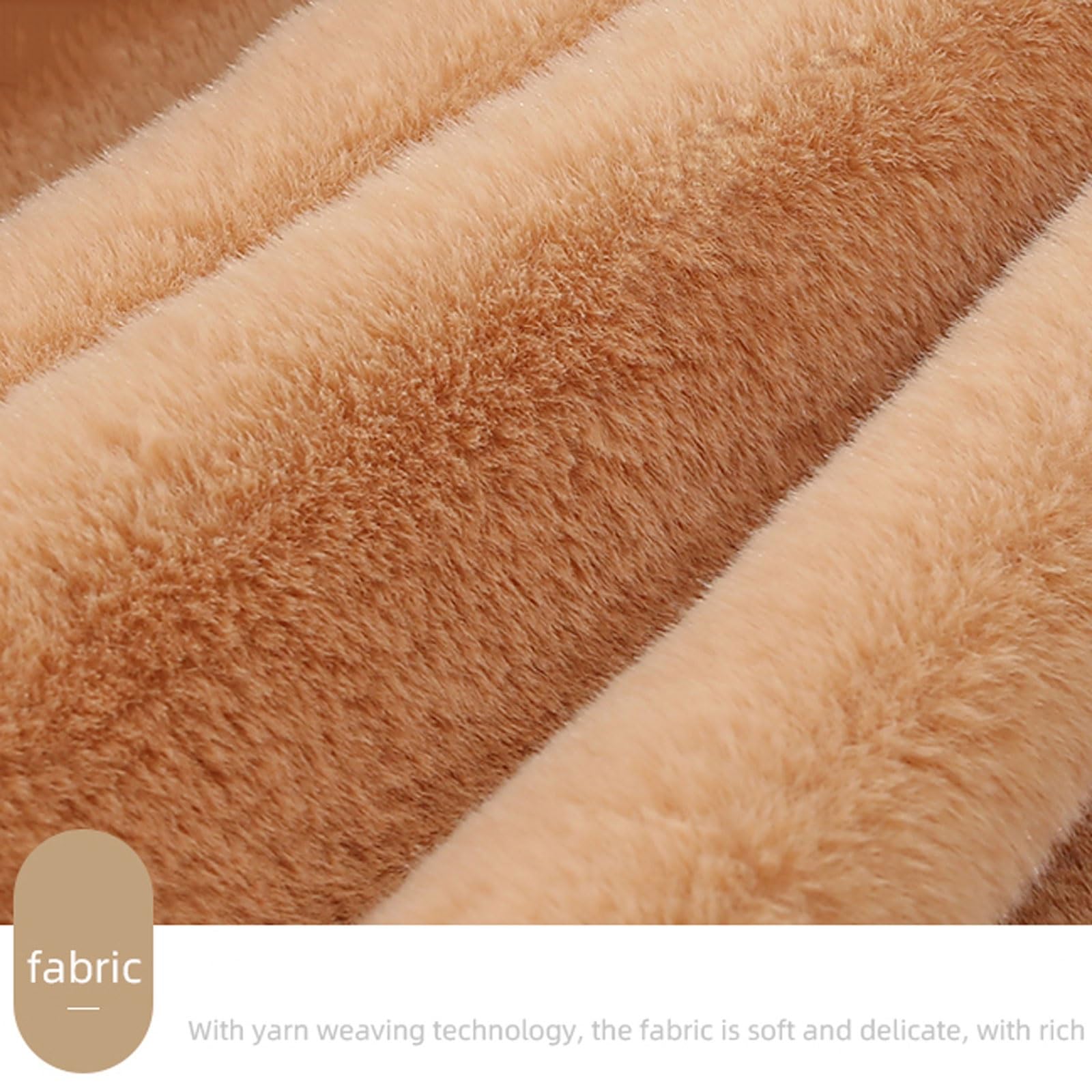 Kunstfell Rabbit Pelz Stoff Meterware, Faux Rabbit Fur Fabric, 50x170cm  Flauschiger Plsch Futtermaterial Knstliches Fell Material, fr DIY, ...