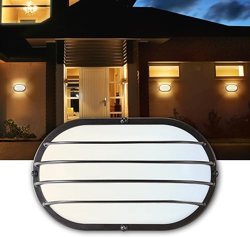 Ultralux Lámpara LED blanca de 11 pulgadas, montaje empotrado para pared o techo, lente de resina resistente a los rayos UV, 120V TRIAC regulable