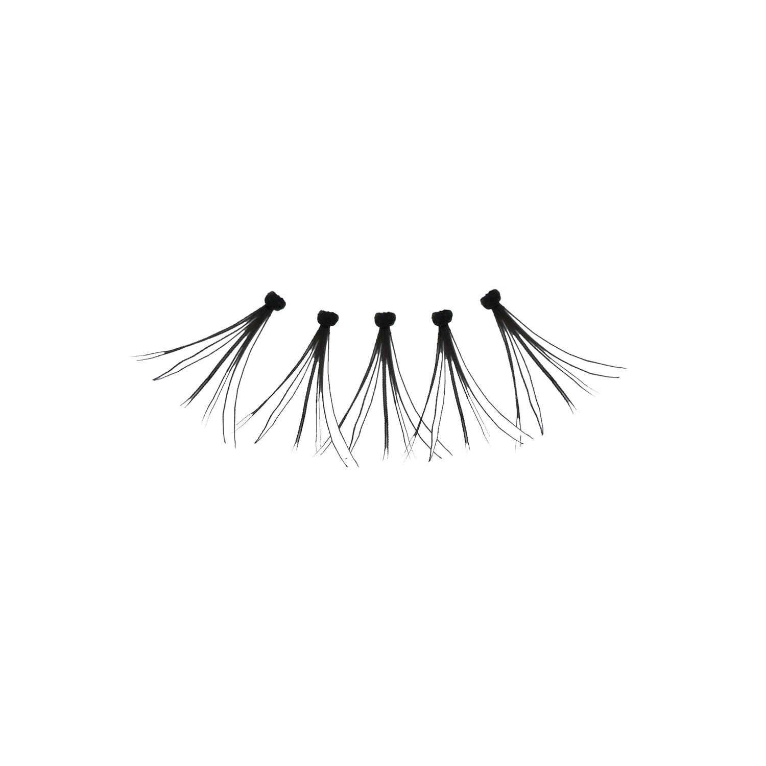 Amorus 12 Pairs Multipack Flare Short False Eyelashes Dozen Set 100% Natural Hair Black Handmade Comfortable Reusable Individuals Fake Lashes Pack