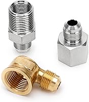 Vista 3 de Stanbroil Kit Conector de Línea de Gas Flexible sin Silbato de 3/8" X 12" para Hoguera de Gas Natural o LP y Chimenea