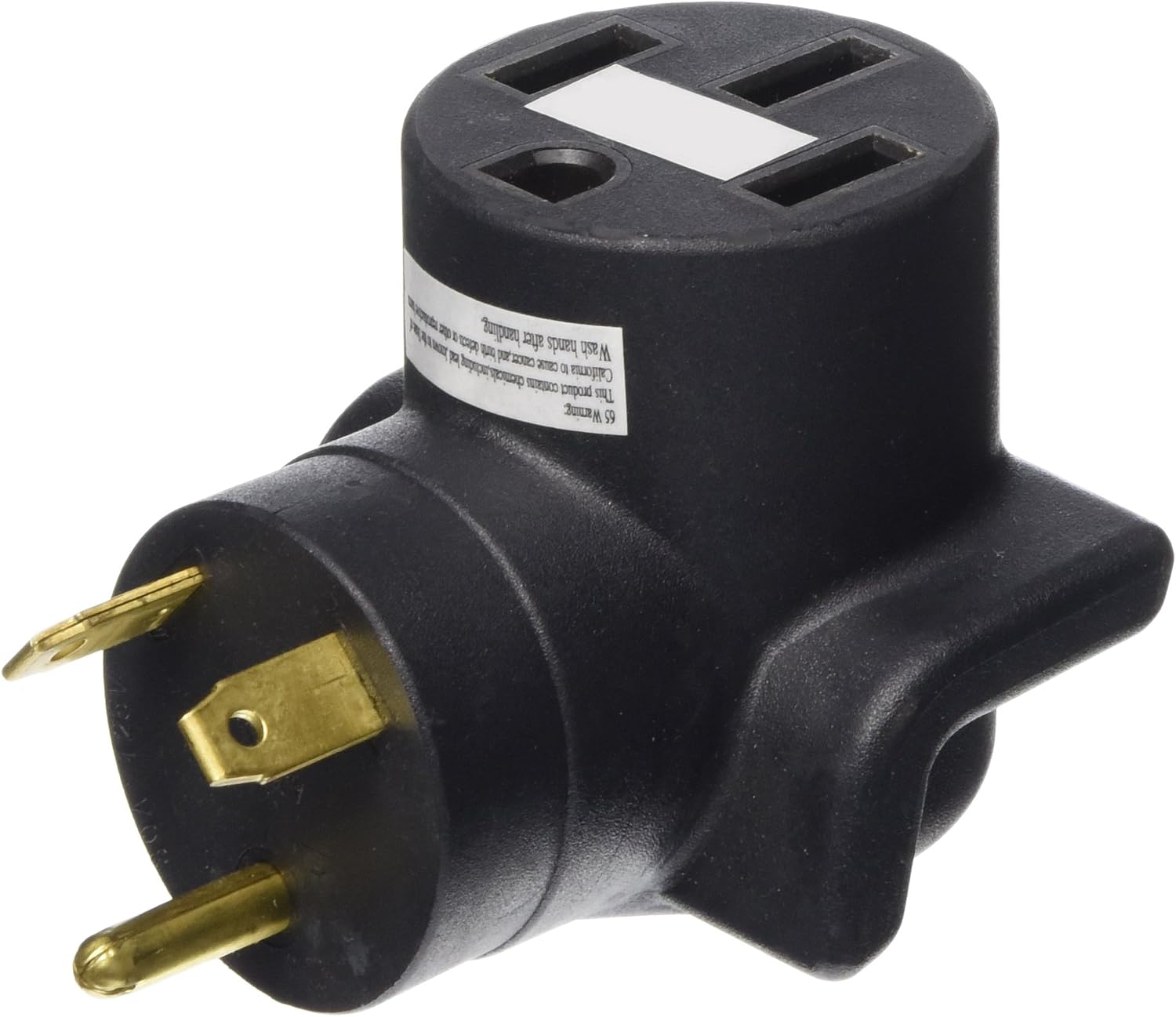 Voltec 16-00582 Heavy-Duty 90° Molded 30M - 50F Adapter