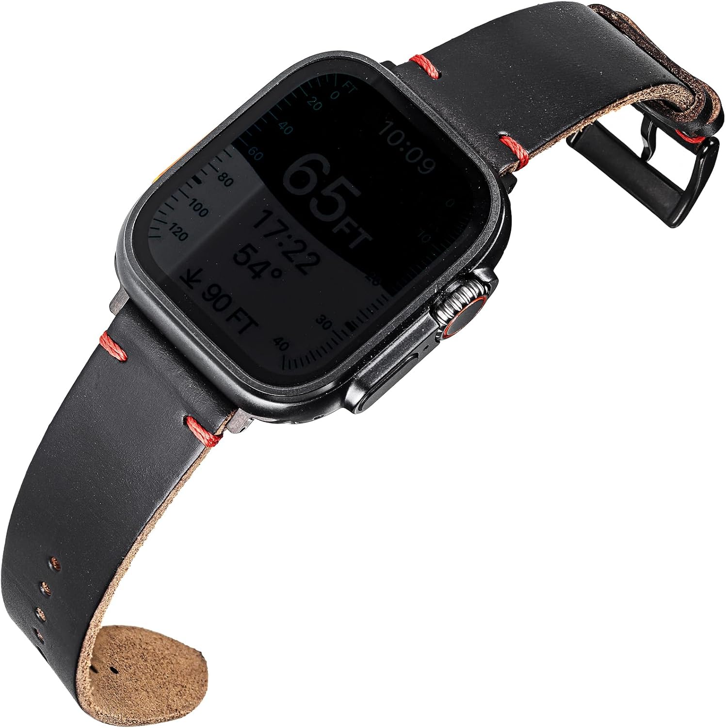 HEMSUT Soft Thin Horween Leather Band for iWatch 42/44/45/38/40/41/49mm, Military Strap For Ultra 3/2/1, Series 11/10/9/8/7/6/5/4/3/2/1/, SE 3/2/1