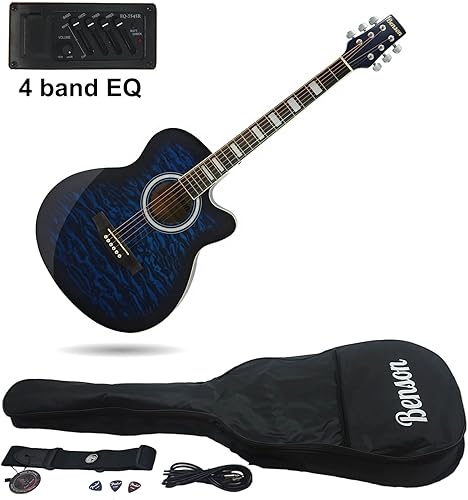 Benson Elektroakustische Gitarre   Matt Satina    volle GrA AYe  Blueburst