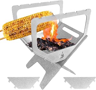 Folding Stove Foldable Candle Holder | Portable Wood Stove for Backyard Outdoor Picnic Hiking Family Gathering Party