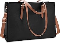 Vista 1 de Laptop Bag for Women Waterproof Lightweight Leather 15.6 Inch Computer Tote Bag Business Office Briefcase Large Capacity Handbag Shoulder Bag
