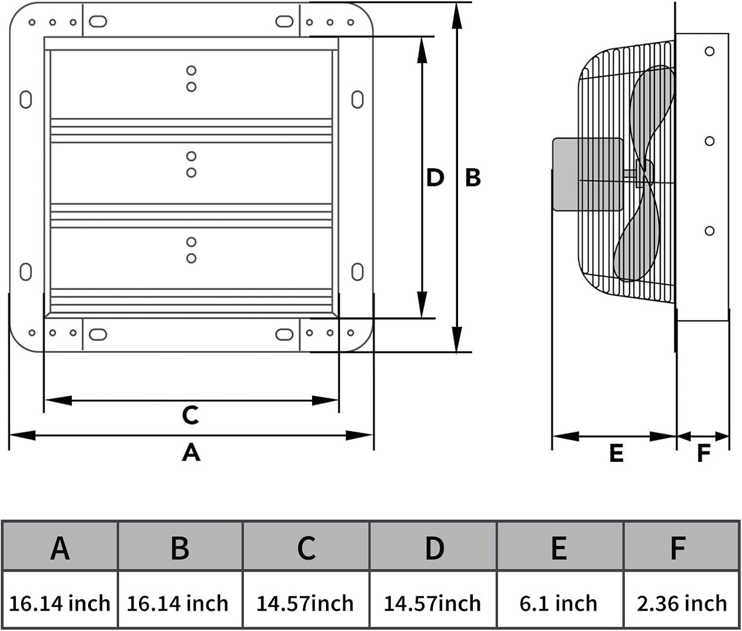 Blасk Frіdау - 70% оƒƒ SAILFLO Shutter Exhaust Fan 14 Inch Variable Speed Wall Mounted Heavy Duty Aluminum with Power Cord Kit Speed Controller,Vent Fan for Greenhouses Shop Home Attic Garage Shed Ventilation,Black