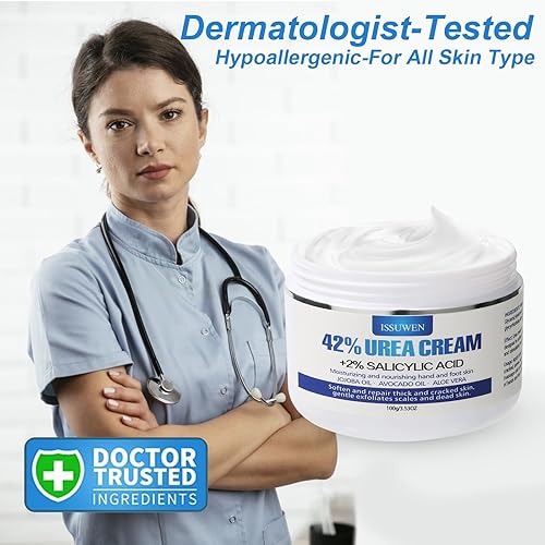 Miniatura 3 de 7.06 onzas2 paquetes de crema de urea 42% más ácido salicílico 2%, crema de pies de urea para el cuidado de los pies, tratamiento de talón