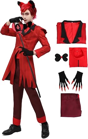 C-ZOFEK US Size Red Cosplay Costume Jacket Outfits Full Set for Men