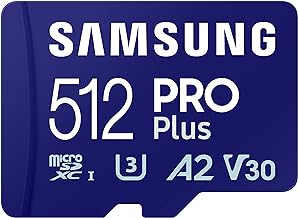 Samsung PRO Plus microSD-Karte + SD-Adapter, 512 GB, Für Mobile Gaming auf Smartphones, Tablets und Handheld Konsolen, UHS-I U3, Full HD & 4K UHD, 180 MB/s Lesen, 130 MB/s Schreiben, MB-MD512SA/EU