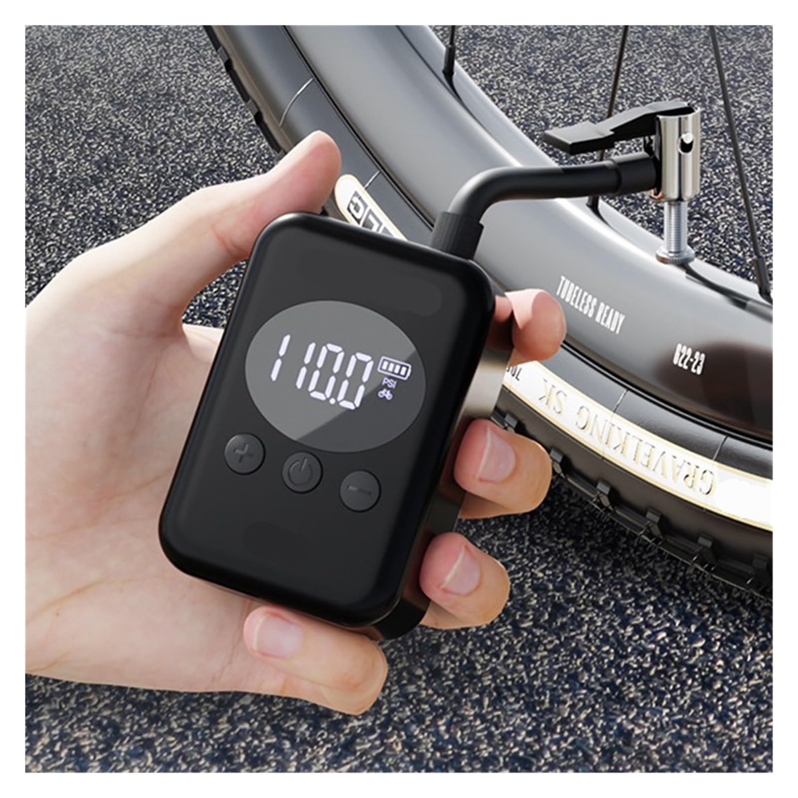 Pompka Powietrza, Mini Przenośna Elektryczna Pompka Do Roweru Z Cyfrowym Manometrem