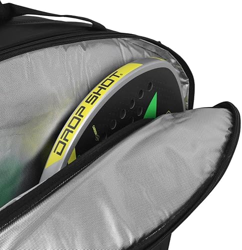 Miniatura 8 de Drop Shot LCP 23 - Bolsa unisex para raquetas de pádel  Capacidad para hasta 2 raquetas de pádel  Tenis negro versátil  Unisex  Alternativa para