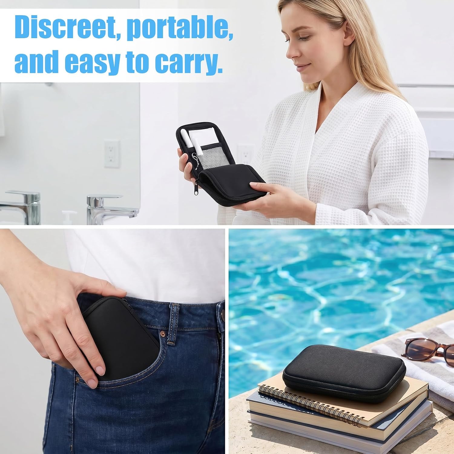 1 Pack Tampon Bag for Purse, Portable Period Bag, Tampon Holder image 5