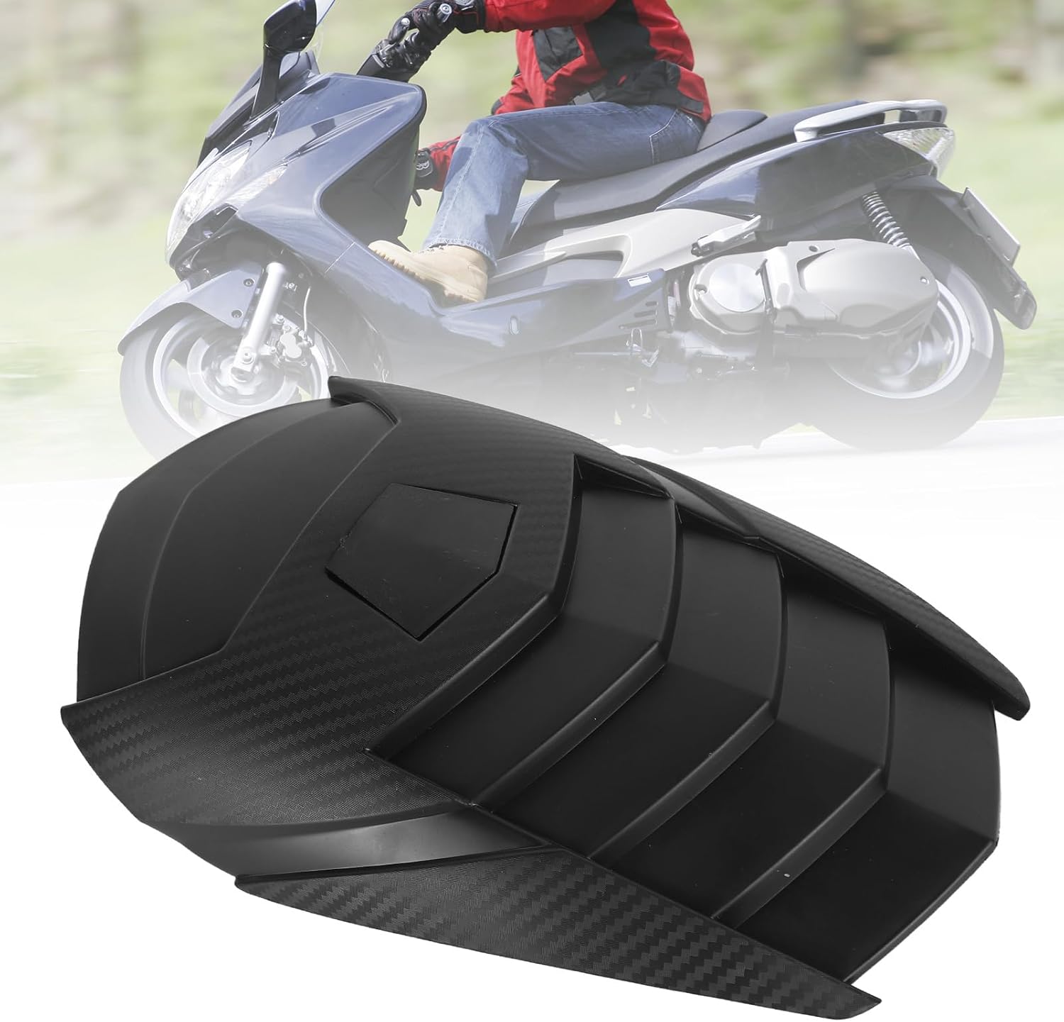 Motorcycle Rear Fender Mudguard, Splash Proof Back Fender Splash Guards Protector, Carbon Fiber Universal Motorcycle Fender for Motorbikes Electric Dirt Bike