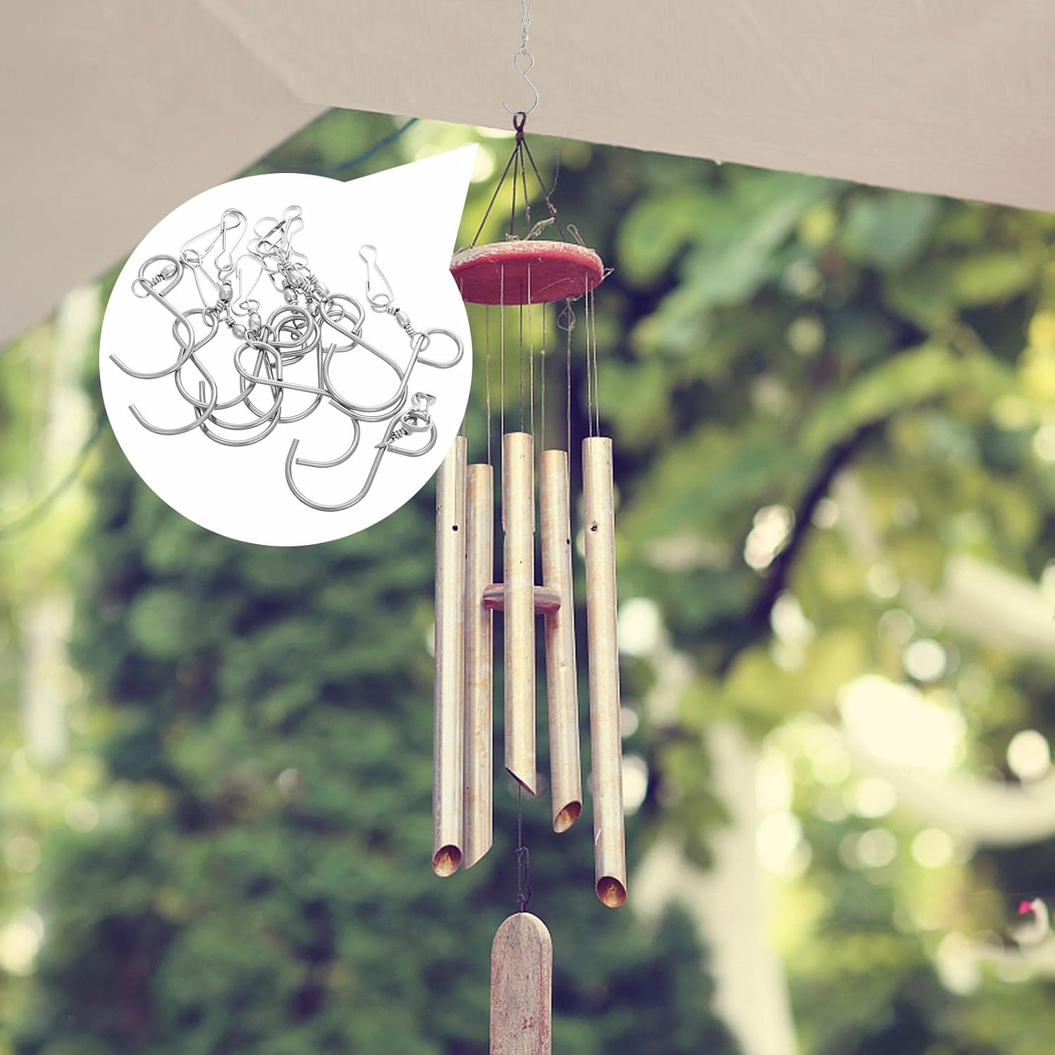 Xmas 10pcs Stainless Steel Swivel Hook for Wind Spinners, Bird Feeders image 4