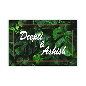 SIGNOOGLE Customised Name Plate For Home Entrance Acyrlic Printed Outdoor House Board Wall Decoration (L x H 12 x 8 Inch)