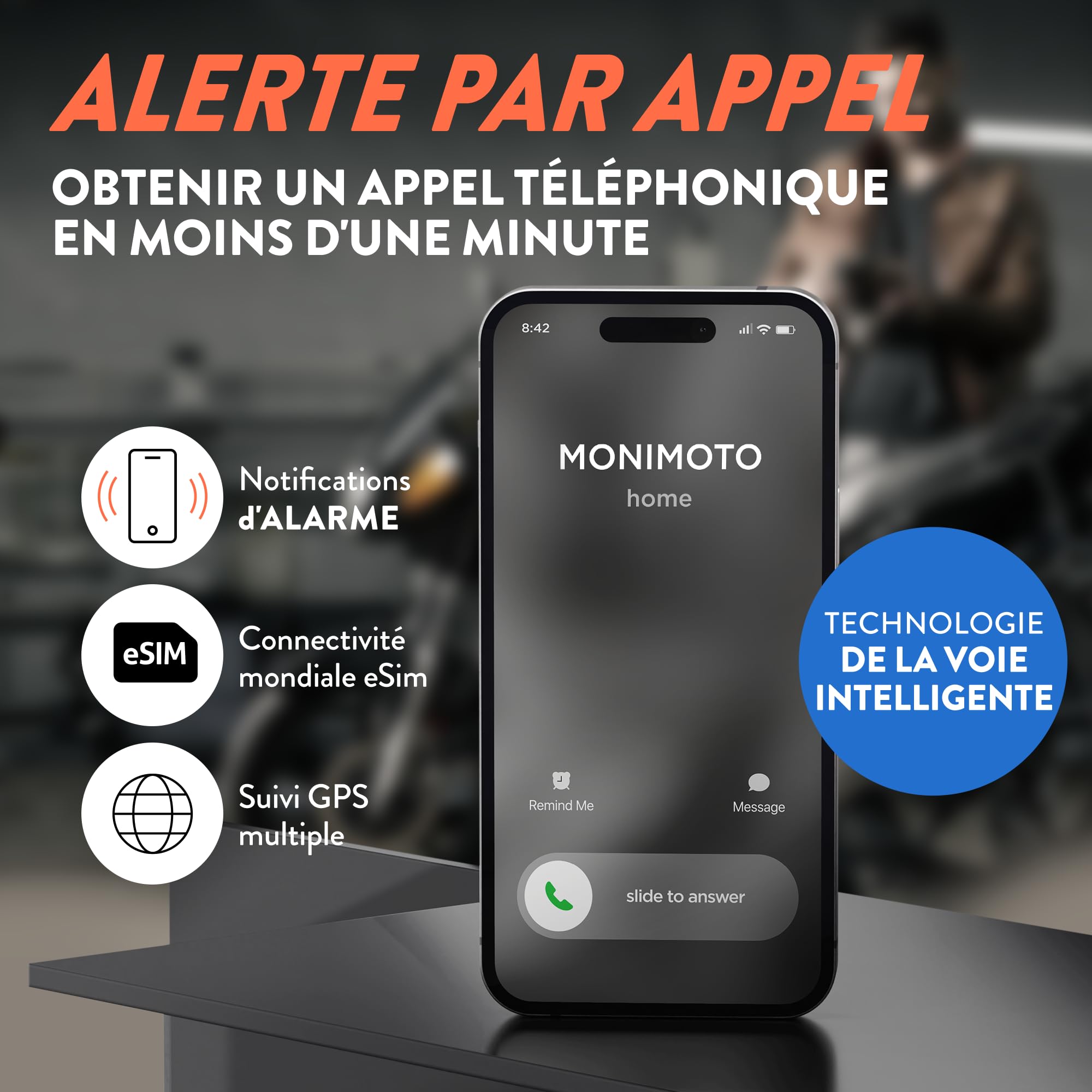 Monimoto 9 Anti-Theft GPS et Tracker d'Alarme - Installation DIY, sans Câblage, Étanche, Couverture Mondiale - pour Véhicules, Motos, Voitures, Vélos, Quads, Moteurs de Bateaux, Caravanes