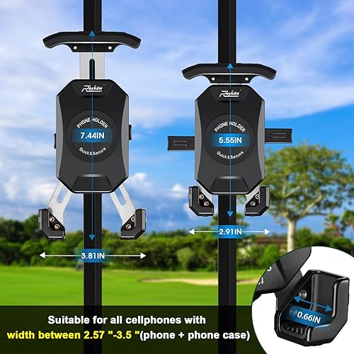 Miniatura 5 de Roykaw Soporte magnético para teléfono para carrito de golf, compatible con EZGO/Club Car/Yamaha, compatible con iPhone/Galaxy/Google Pixel, imán