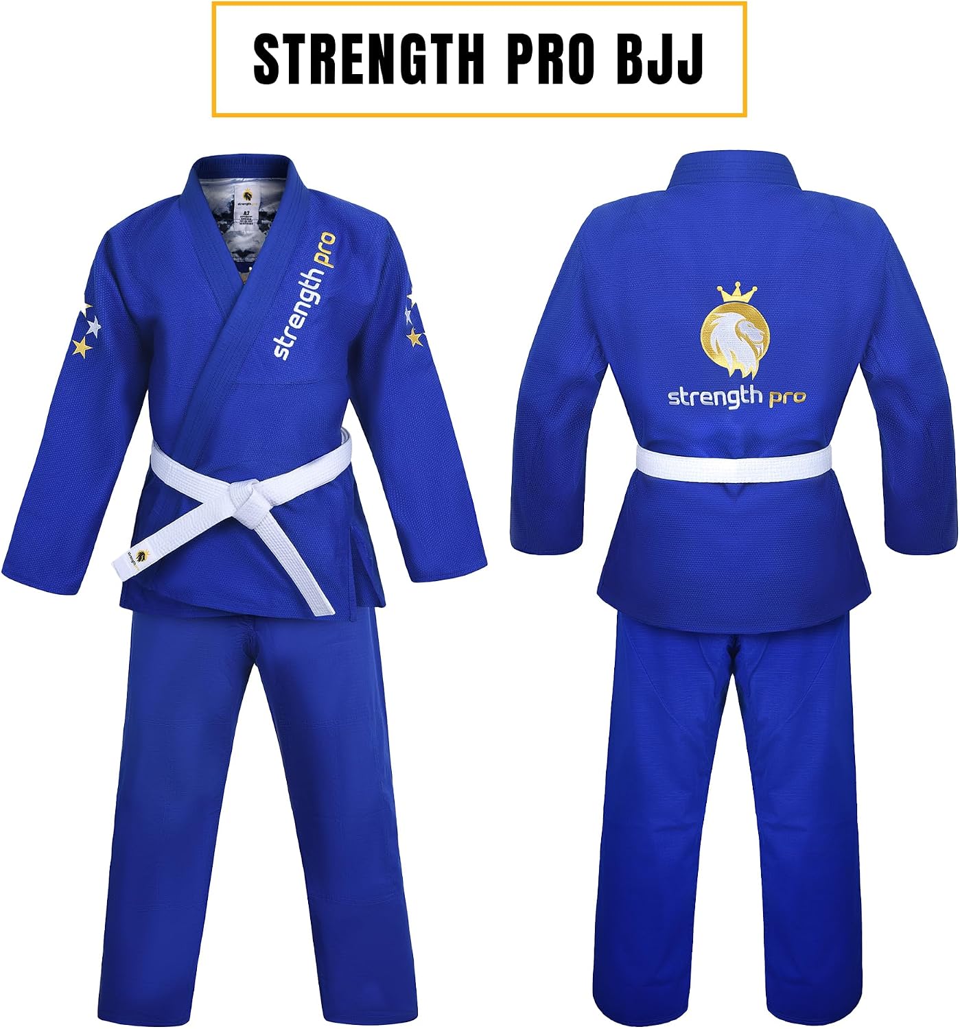 BJJ Gi Men Brazilian Jiu Jitsu Gi IBJJF Approved & Lightweight Preshrunk Fabric Kimono BJJ jujitsu Gi, No Belt