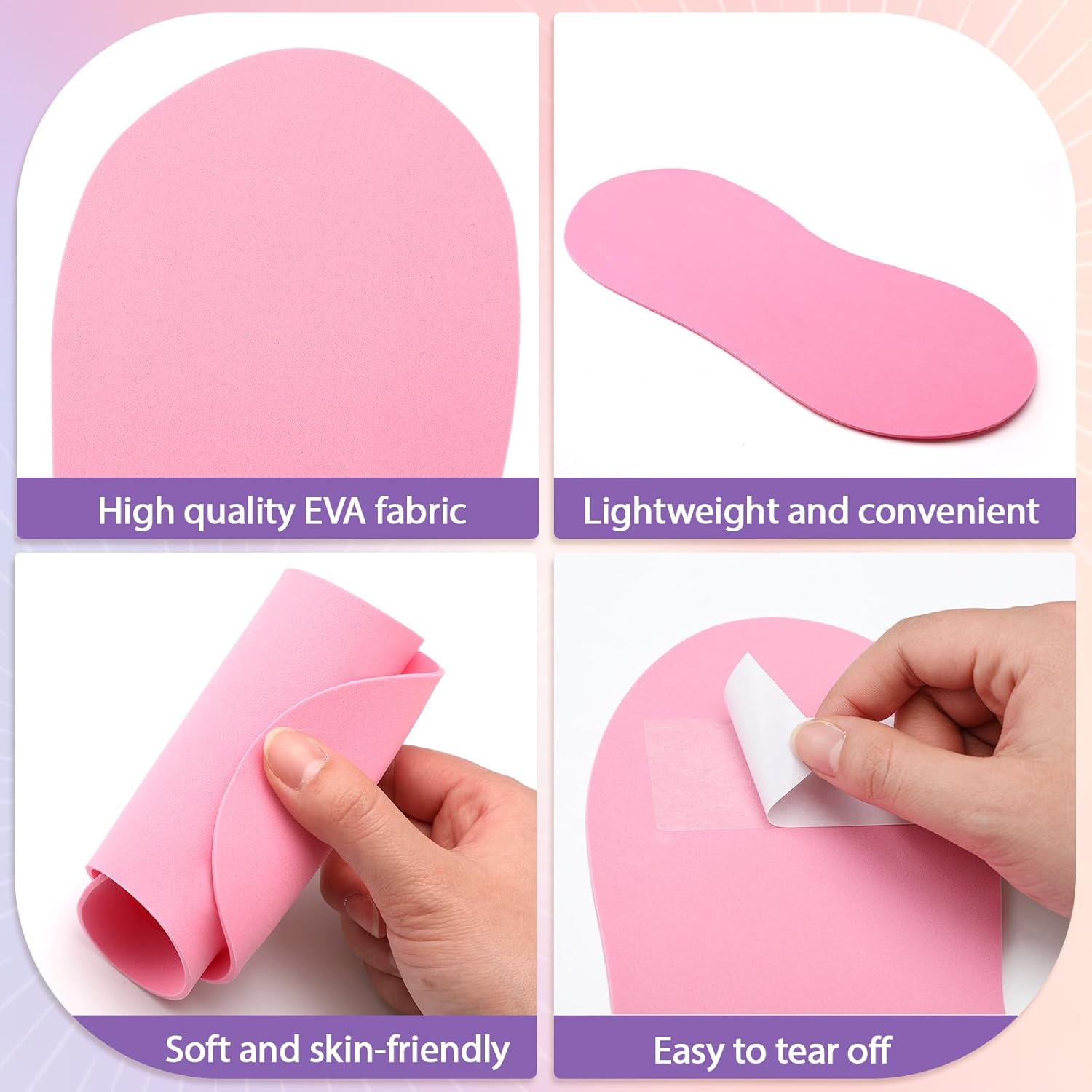 Suhine 40 Pairs Spray Tan Feet Pads Bulk Disposable Foam Sticky Spray Tanning Accessories Feet Sunless Tanning Home or Beauty Salon Supplies(Vivid Color)