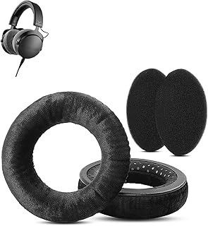DT1990 Pro Replacement Earpads Compatible with Beyerdynamic DT770 PRO DT990 PRO DT1770 Pro DT177X GO DT1990 Pro MMX300 Gen 2 & Gen 1 Headphones (Velvet Fabric&Memory Foam)