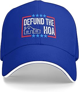 Defund The HOA Golf Hats Anti The HOA Baseball Cap Classic Adjustable Workout Dad Caps