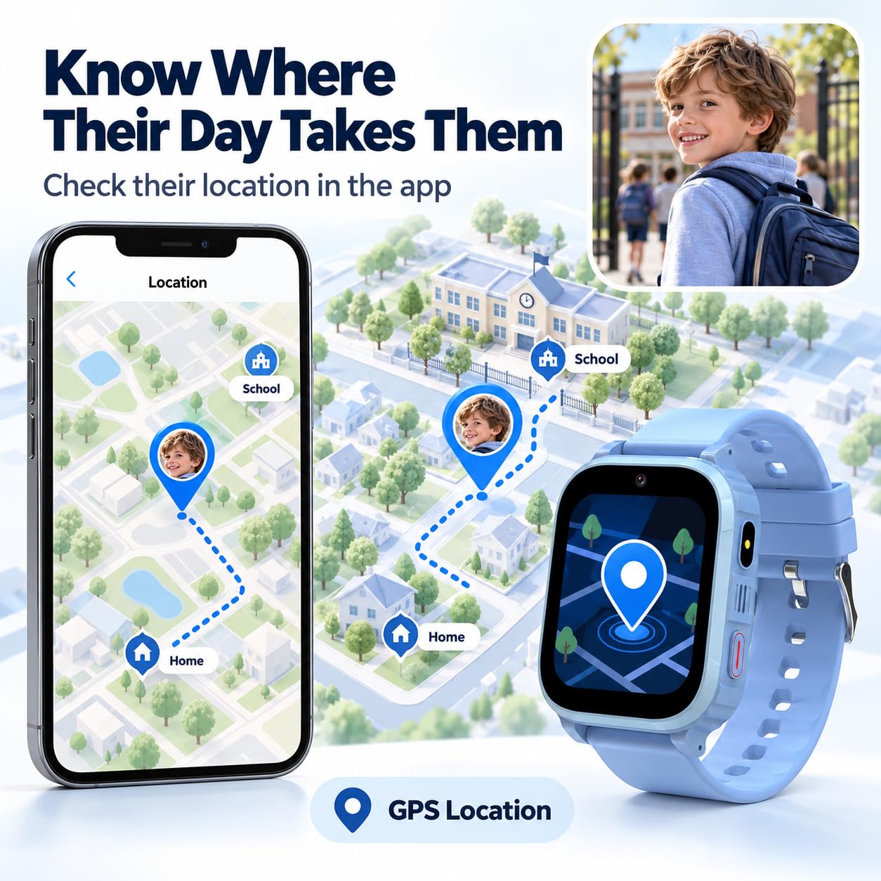 4G Smartwatch Kinder, IP68 Kinder Smartwatch mit GPS und Telefon, HD Videoanruf, SOS-Anruf, Schulmodus, Spiel, Wecker, SIM, Handy, Smart watch Wasserdicht Kinderuhr Geschenke für Mädchen Jungen, Black