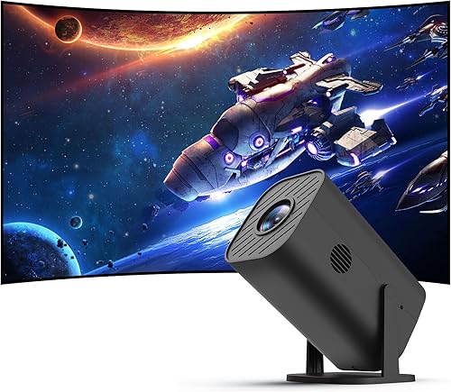 Mini proyector de dormitorio, proyector de películas pequeñas (con Bluetooth y altavoz integrados), nativo 1080P, compatible con 4K, compatible con