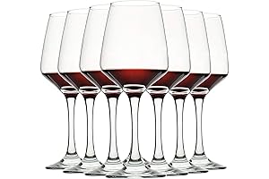Exquisite Set of 8 Wine Glasses: Lead-Free, Crisp Clarity, and Exceptional Durability