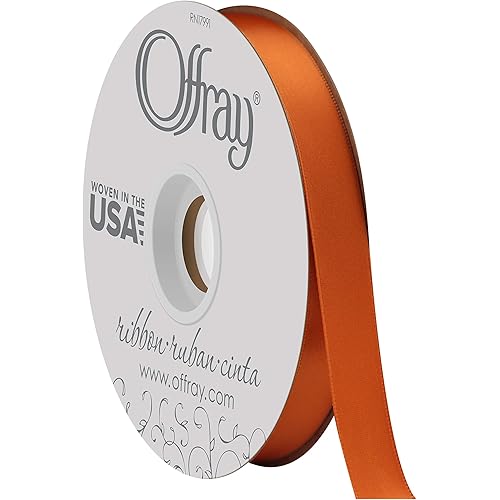 Double Face Satin Ribbon, 50 Yards, Burnt Sienna