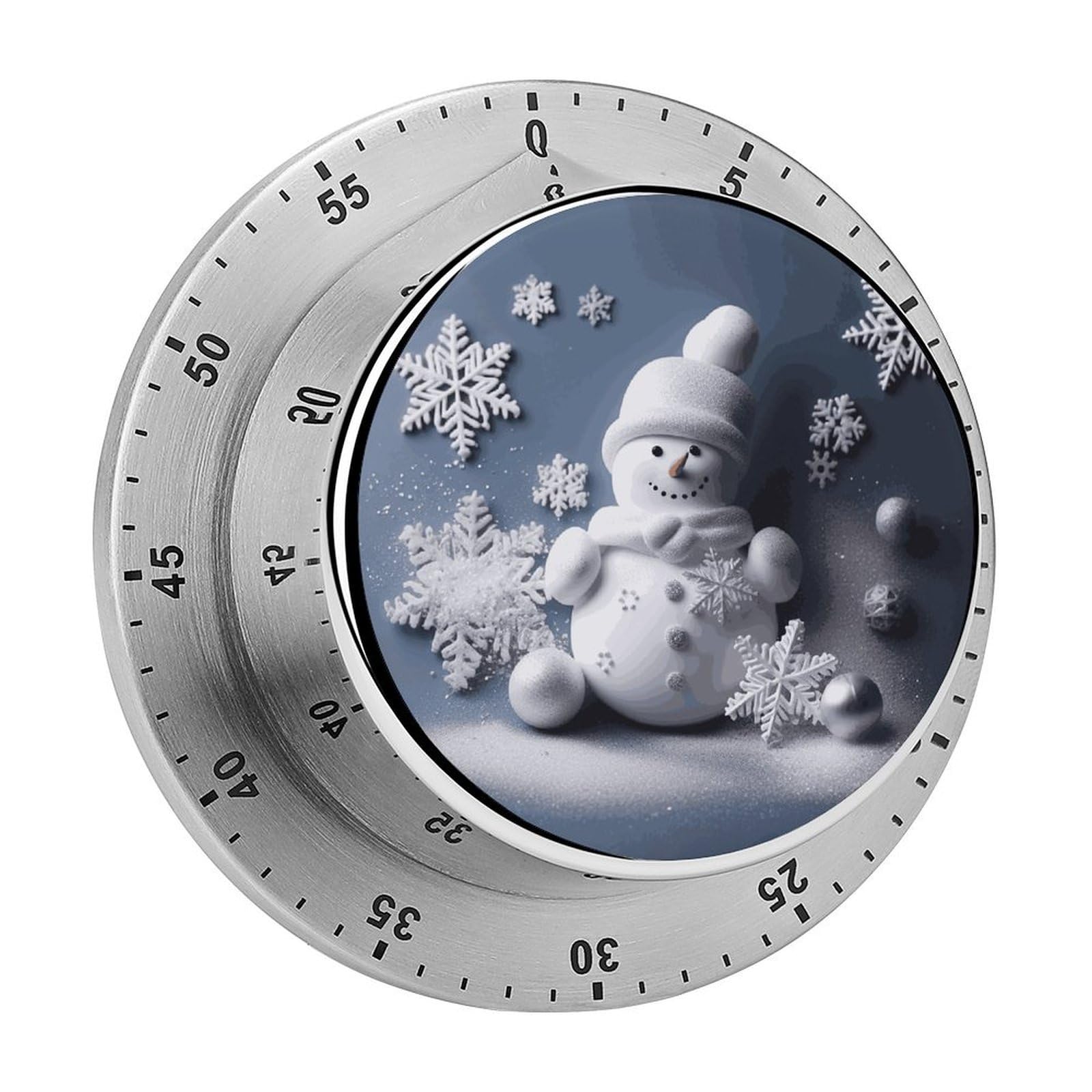 Adfgyerh Style Snowman Stars And Snowflakes Timer For Cooking, Kitchen Timer Magnetic No Batteries Required, Mechanical Timer With Loud Alarm, For Fitness Baking Exercise Oven