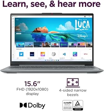 Lenovo 15.6 FHD Touchscreen IdeaPad 3i - Office 365 for The Web - Intel Core i3-12GB RAM - 256GB Storage - HDMI - Windows 11 w/o Earbuds