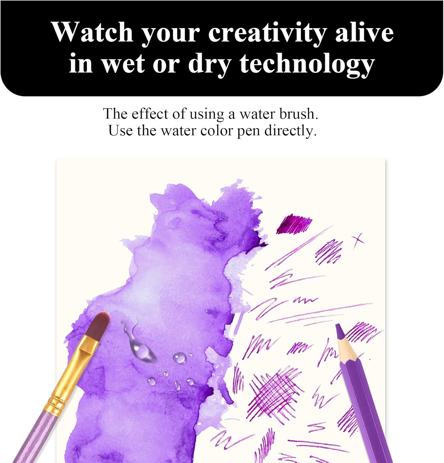 36-Color Watercolor Pencils, Water Color Pencils Set, Artist Drawing Pencils Professional, Sketch Drawing Pencil Art Supplies, Coloring Pencil Set for Painting, Adult, Teens, Child : Arts, Crafts & Sewing