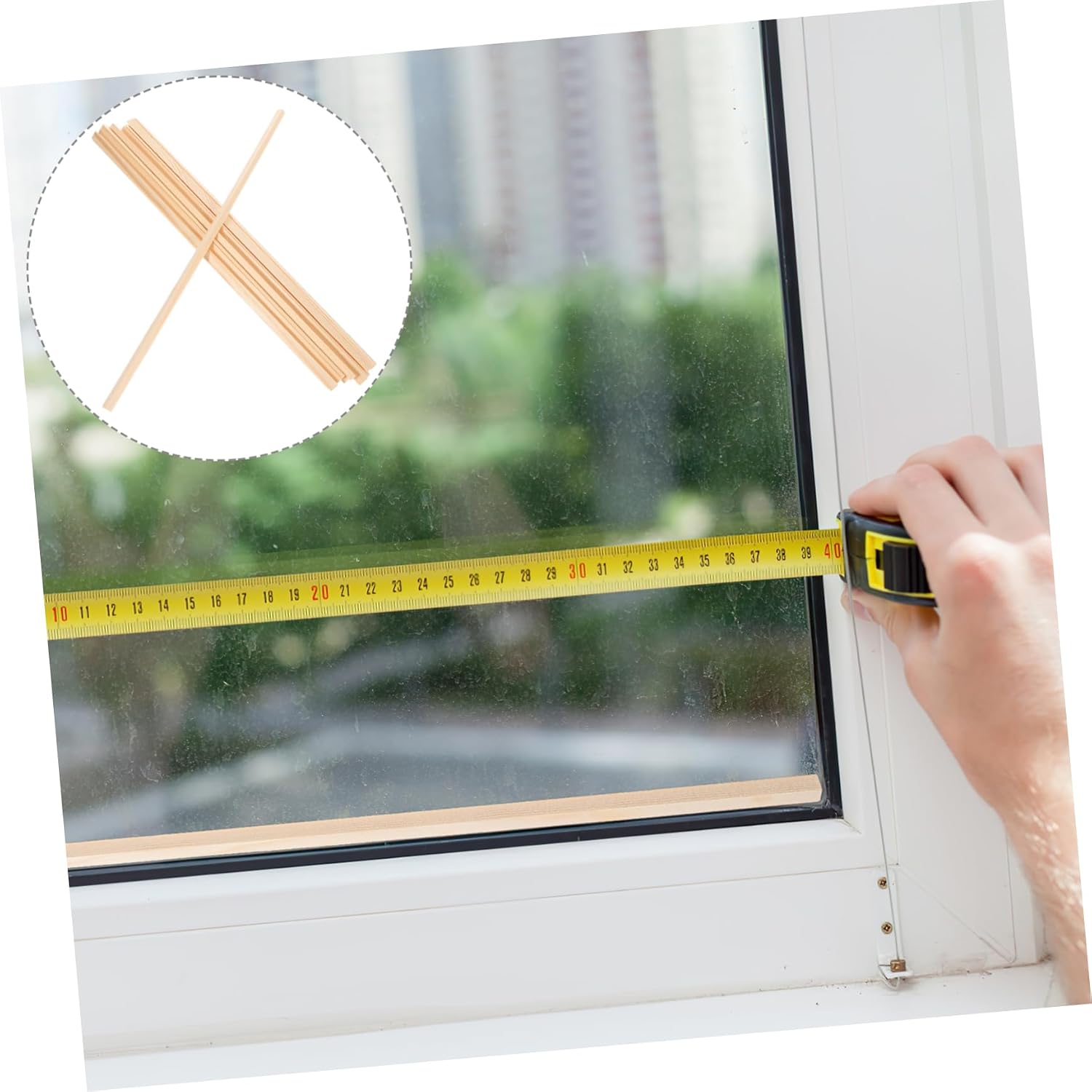 OSALADI 10pcs Wooden Window Trim for Screen Wood Strip Molding Smooth Finish Decorative Edges for Window Frames Easy to Install for Home Decor