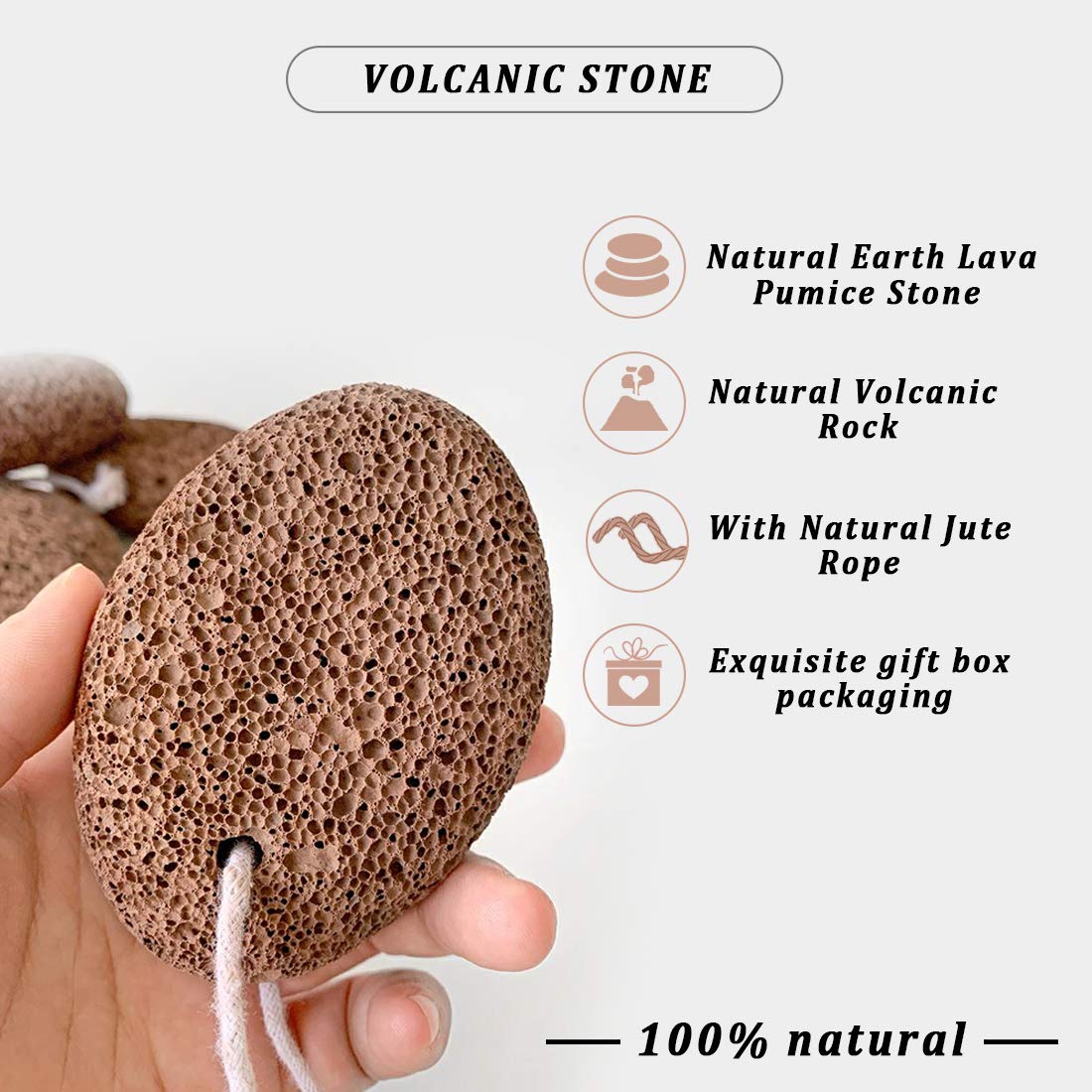 Natural Earth Lava Pumice Stone for Feet Hard Skin Callus Cleaner, Foot Scrubber for Foot Care as Foot Exfoliator, Pedicure Tools for Foot Scrub (One Pack) : Beauty & Personal Care