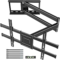 Vista 8 de Soporte de pared para TV de carga pesada con brazo extra largo extensible para televisores de 60–110 pulgadas, soporta hasta 125 kg, soporte