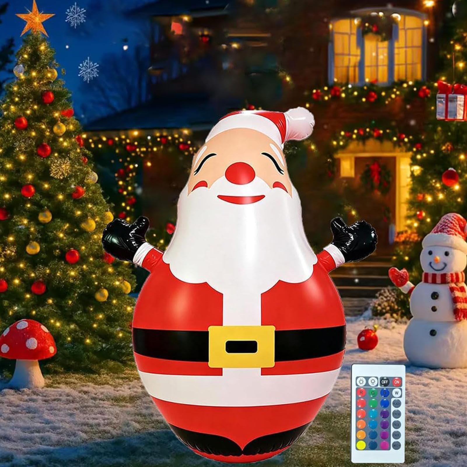 Decoraciones Navideñas Hinchables Para Jardín Festivo Con Luces LED, 150 Cm | Decoración Navideña Hinchable Para Suelo Parque Entrada Delantera De Tienda Exterior Jardín Césped