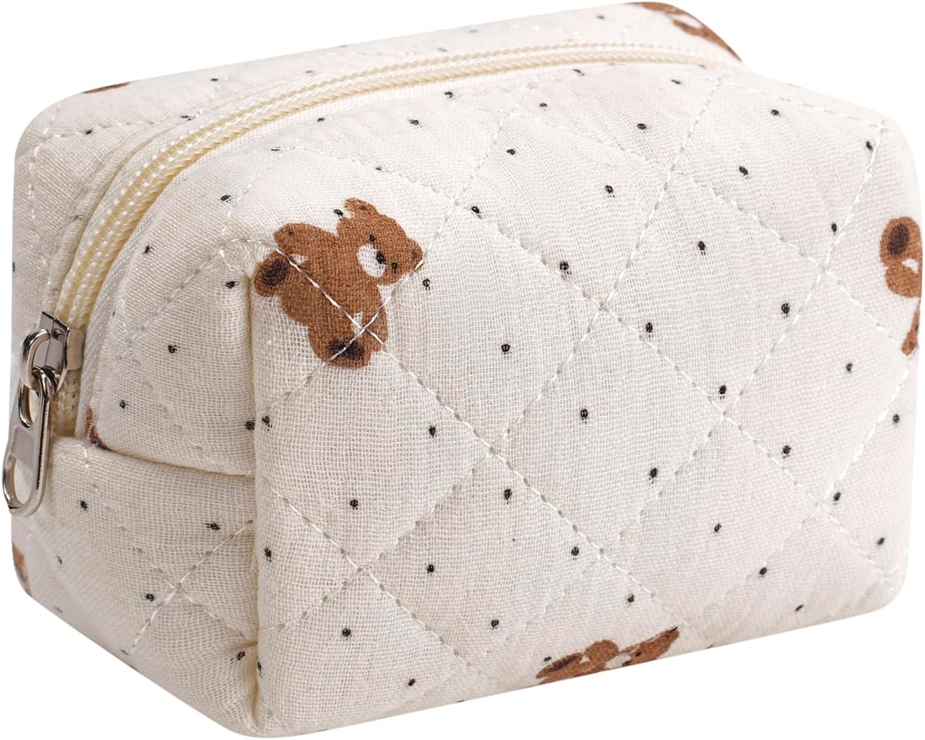 uekeboag Cute Cotton Mini Cosmetic Bags for Purse (02Small Bear)