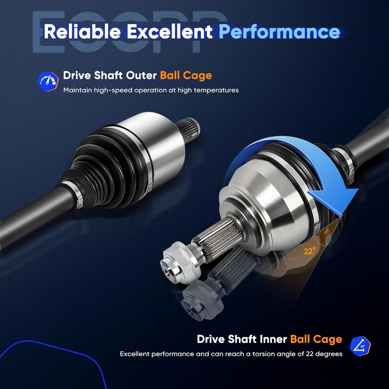 ECCPP ATV CV Axle Shaft Assembly fit for Scion tC 2.4L for Toyota RAV4 2.0L