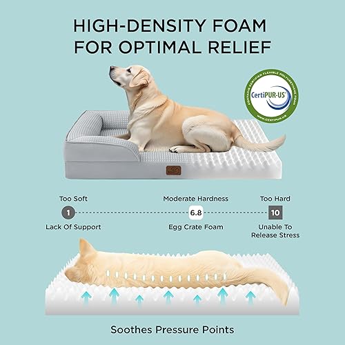 Miniatura 17 de Bedsure - Cama ortopédica XXL para perros, sofá cama lavable para perros gigantes, espuma de soporte con funda extraíble y lavable, forro Marrón