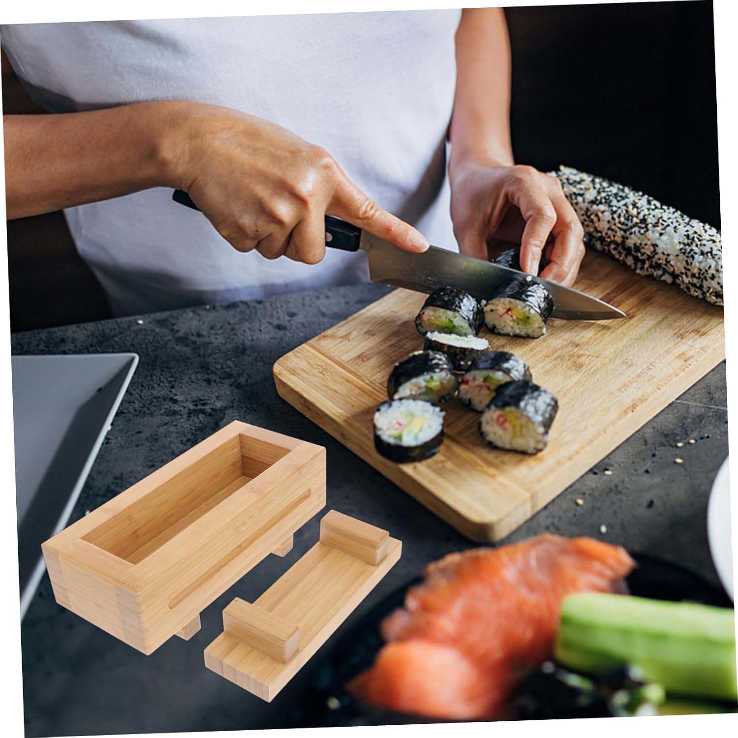 Sushi Press Mold Kit Rectangular Sushi Making Tools for Homemade Sushi Sushi Roller for Beginners and Amateurs Sushi Rice Molds for Spectacular