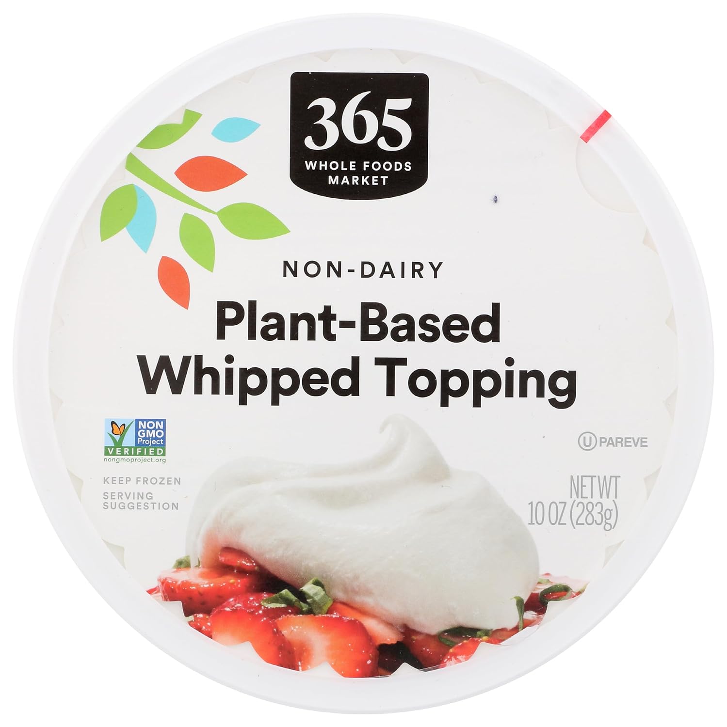 365 by Whole Foods Market Plant-Based Whipped Topping, Non-Dairy Vegan Dessert Topper, 10 oz
