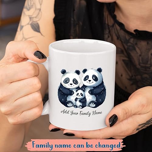 Miniatura 8 de Taza de la familia de osos, regalos personalizados para la familia de 4 tazas para papá, mamá, hijo, hija, familia personalizada de cuatro tazas con